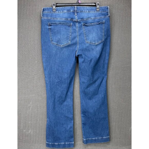 Terra & Sky Womens Size 16W Blue Straight Leg Denim Jeans Stretch - Picture 2 of 11